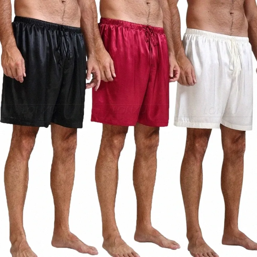 Herren-Pyjamas aus Seidensatin, Pyjama-Hosen, Lounge-Hosen, Schlafhosen, gratis PP, S-4XL, Plus, F0RF #