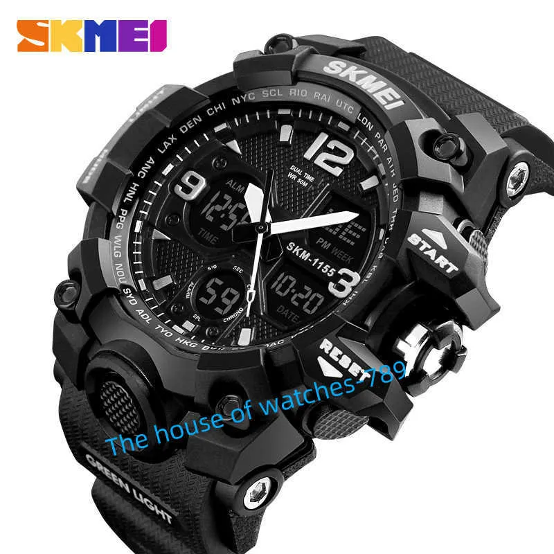 Skmei 1155B Fabryka Hurtowa cena Chronograf LED Waterproof Custom Custom Marka Digital Watch Sport nadgarstka