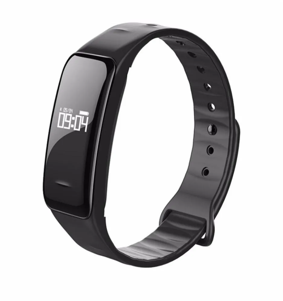 Blodtrycksmonitor Syre Meter Heart Rise Band C1 IP67 Vattentät pedometer Alarmklocka Smart armband för din hälsobråhet9983098