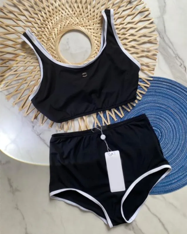Chanel two piece swimsuit hotsell