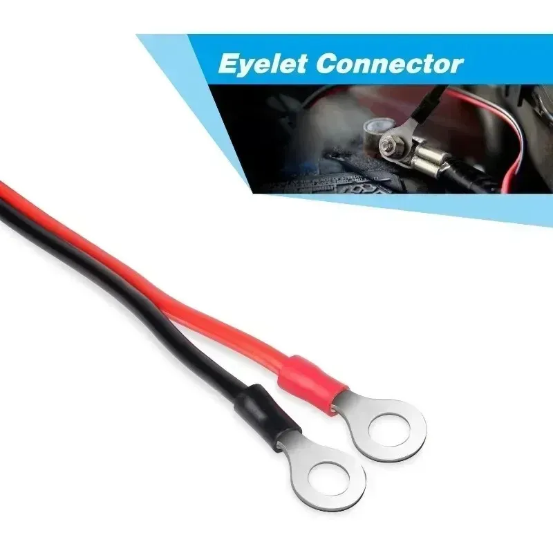 Cable de carga de extensión de conector de Clip de cocodrilo de batería de fusible 2024 30A, adaptador de liberación rápida, desconexión para Cables de motocicleta y coche