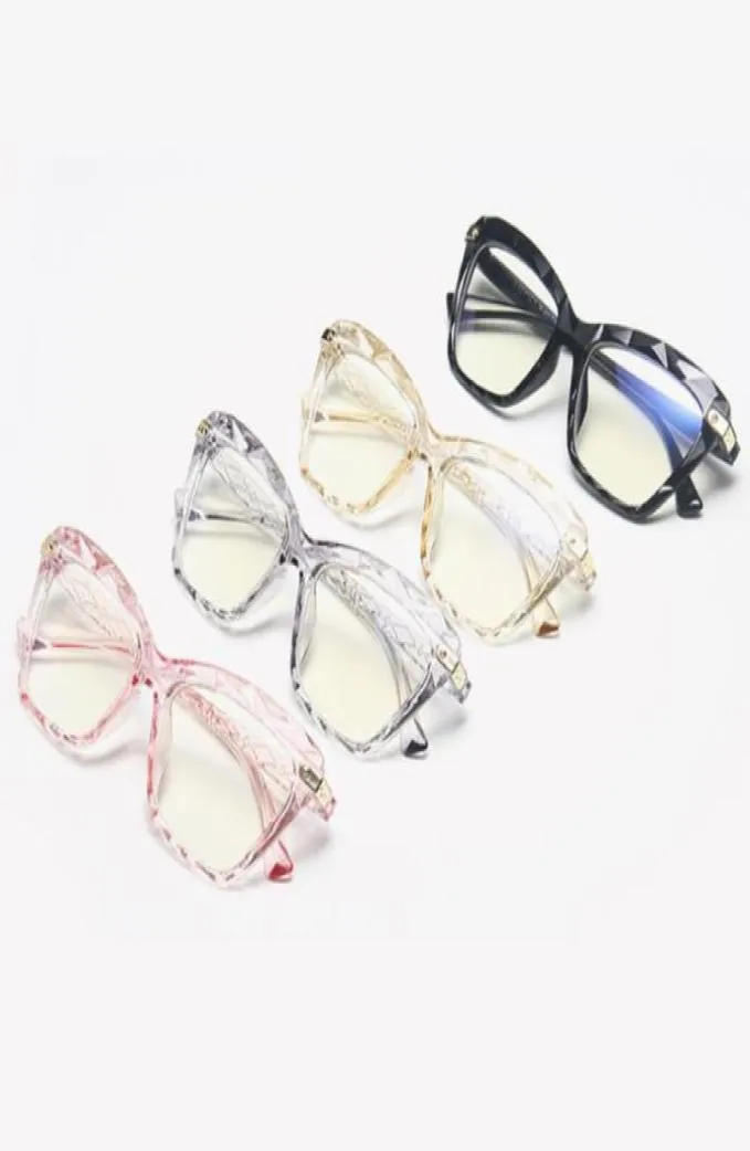 Ins Popular Fashion Ultralight Cat Eye Multicut Crystal Women Glasögon Frame Clear Lens Retro Men Optical Eyewear Frames Sungasse1362137