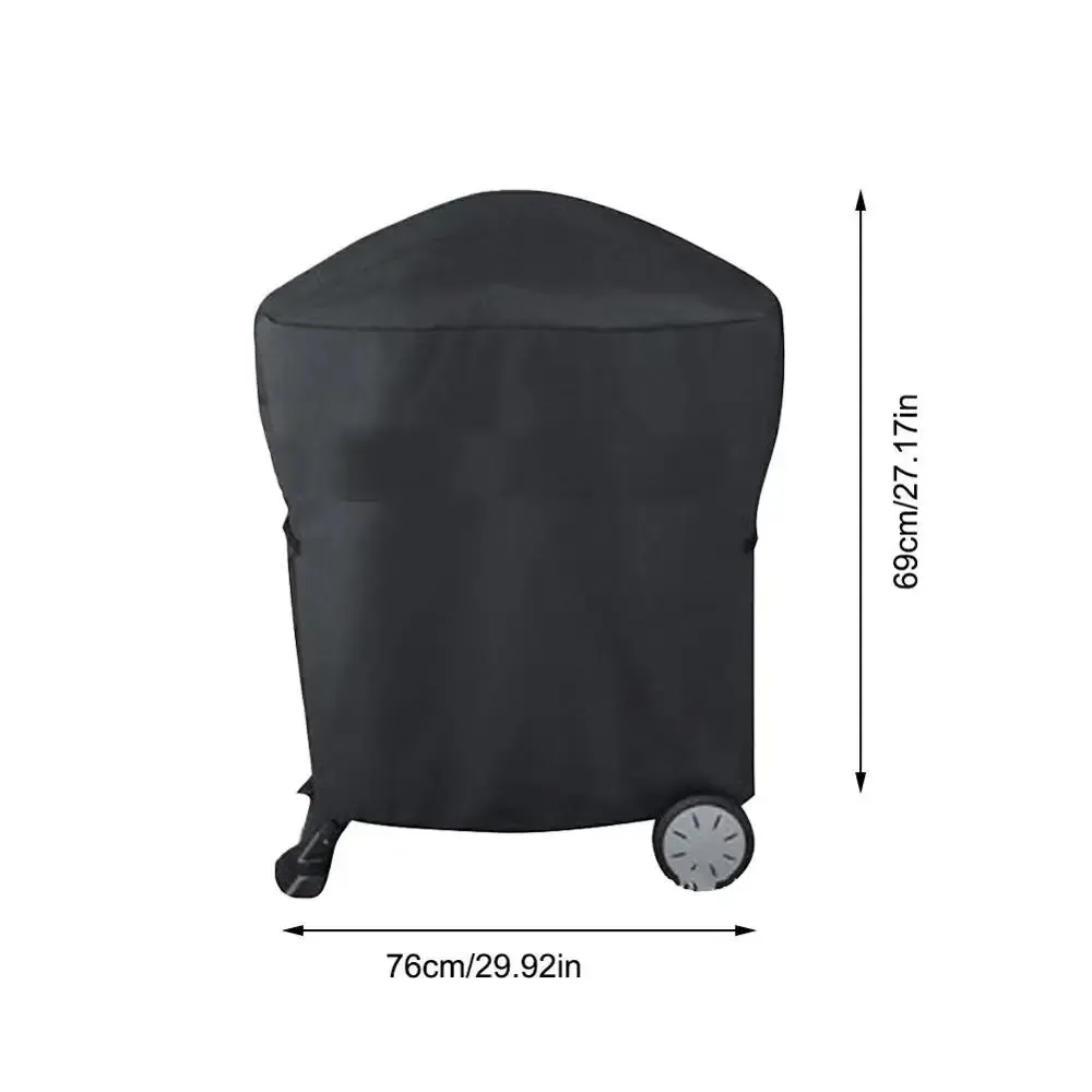 Verktyg Vattentät dammtät förvaringsbillegång Grillskydd BBQ Rolling Cart Grill Cover för Weber Q1000 Q2000 Series 7113