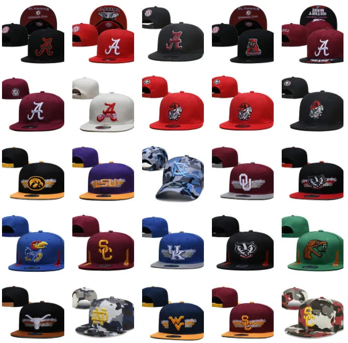 America College Hurricanes Crimson Gator Carolina Clemson Rattlers Hawkeyes Jayhawks Virginia Snapback Hats Teams Football Baseball Basketball Snapbacks