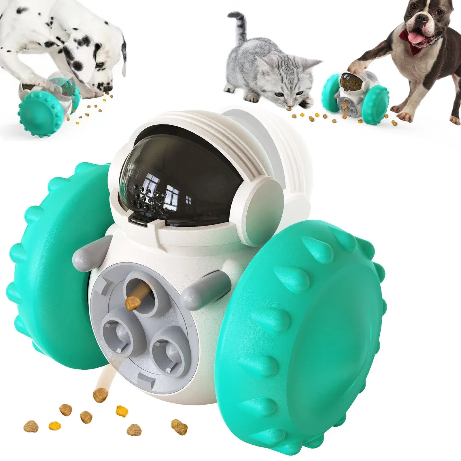 Toys Dog Toys Robot Dog Cat Food Dispenser Tumbler Pet Puzzle Toys Dog Slow Feeder Train Game Feed Device Training Supplies