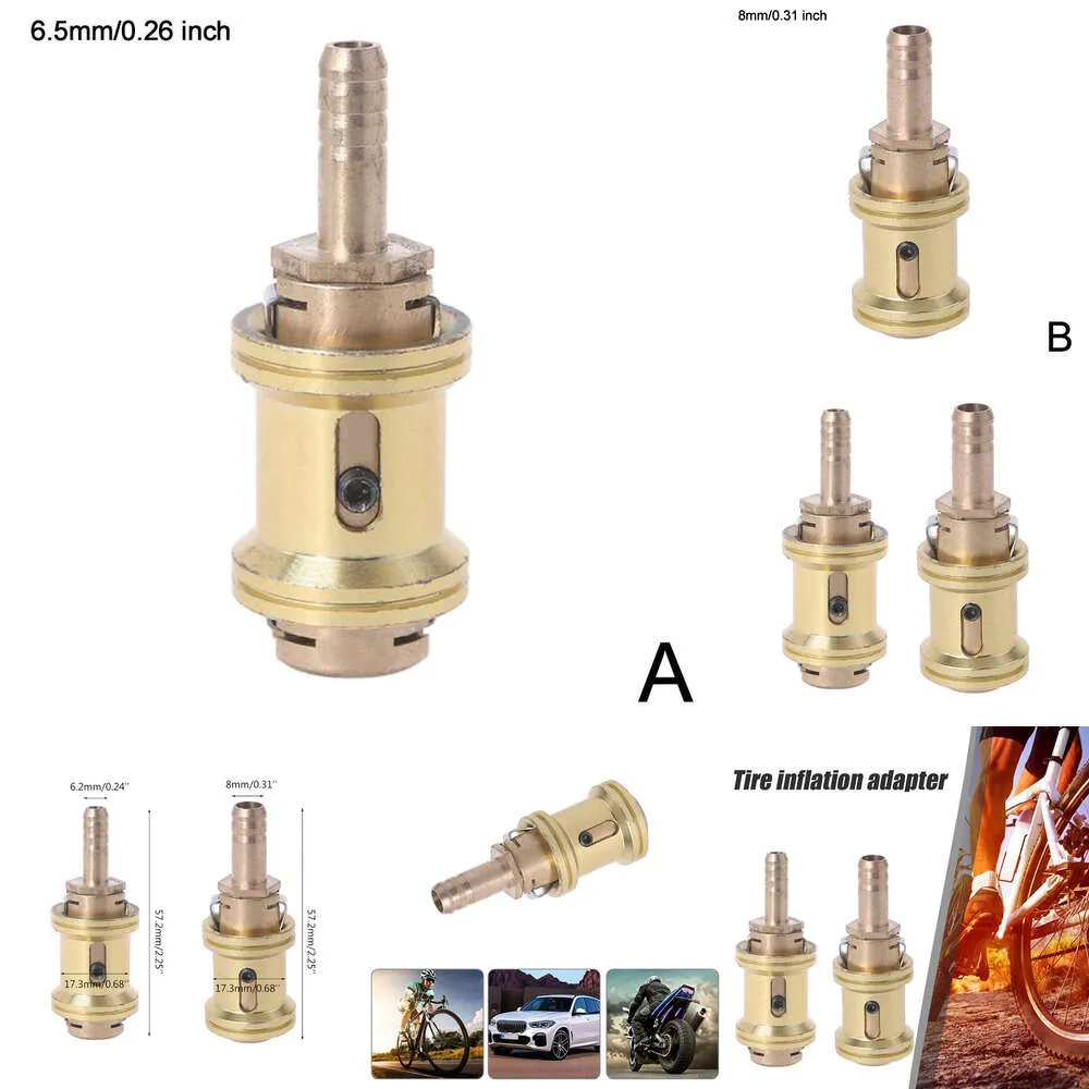 New 6.5/8Mm Car Tire Vae Clip Nozzle Clamp Solid Brass Quick Connect The Iation Connector Air Chuck Iator Pump Adapter