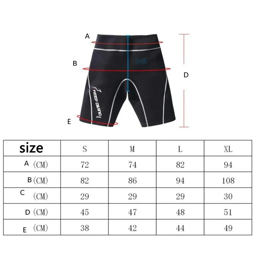 Men Women 2mm Neoprene Diving Shorts Swim Scuba Snorkeling Pants Wetsuits Keep Warm Water Aerobics Surfing Scuba Trousers