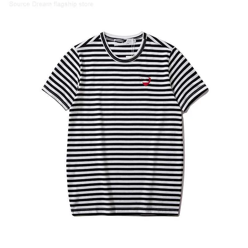 Play Designer Mens t Shirts Cdg Brand Small Red Heart Badge Casual Top Polo Shirt Clothingp0cj