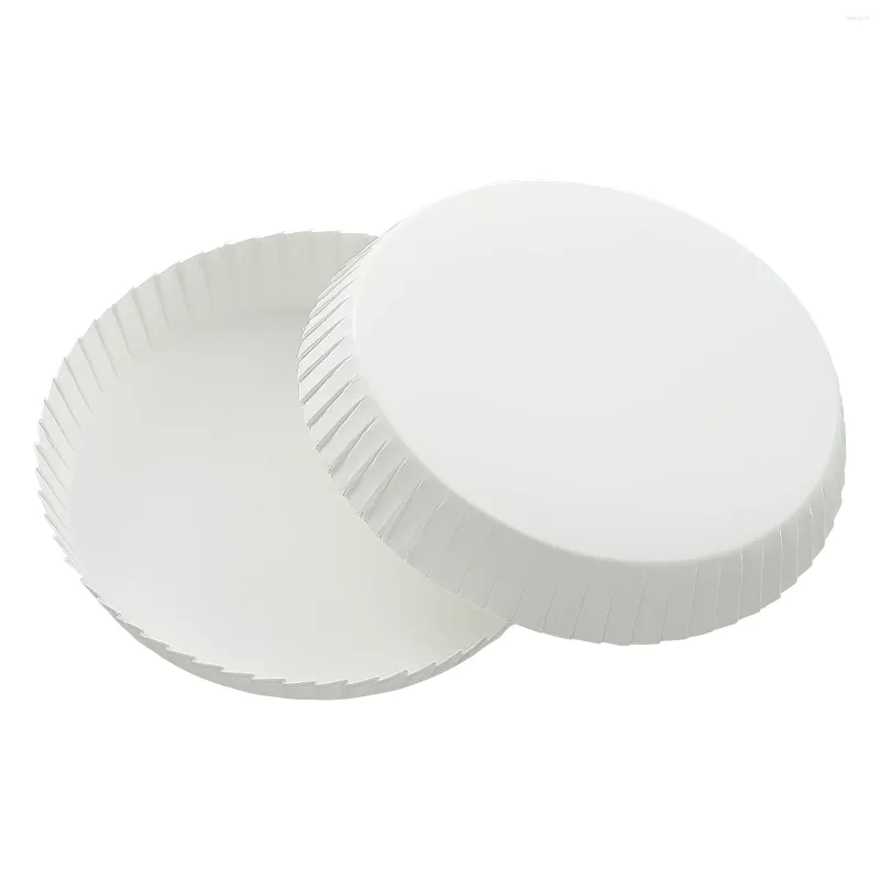 Dinnerware 100 Pcs Coffee Mugs Paper Cup Lid Cover El Covers Disposable Drinking Lids For Drinks White