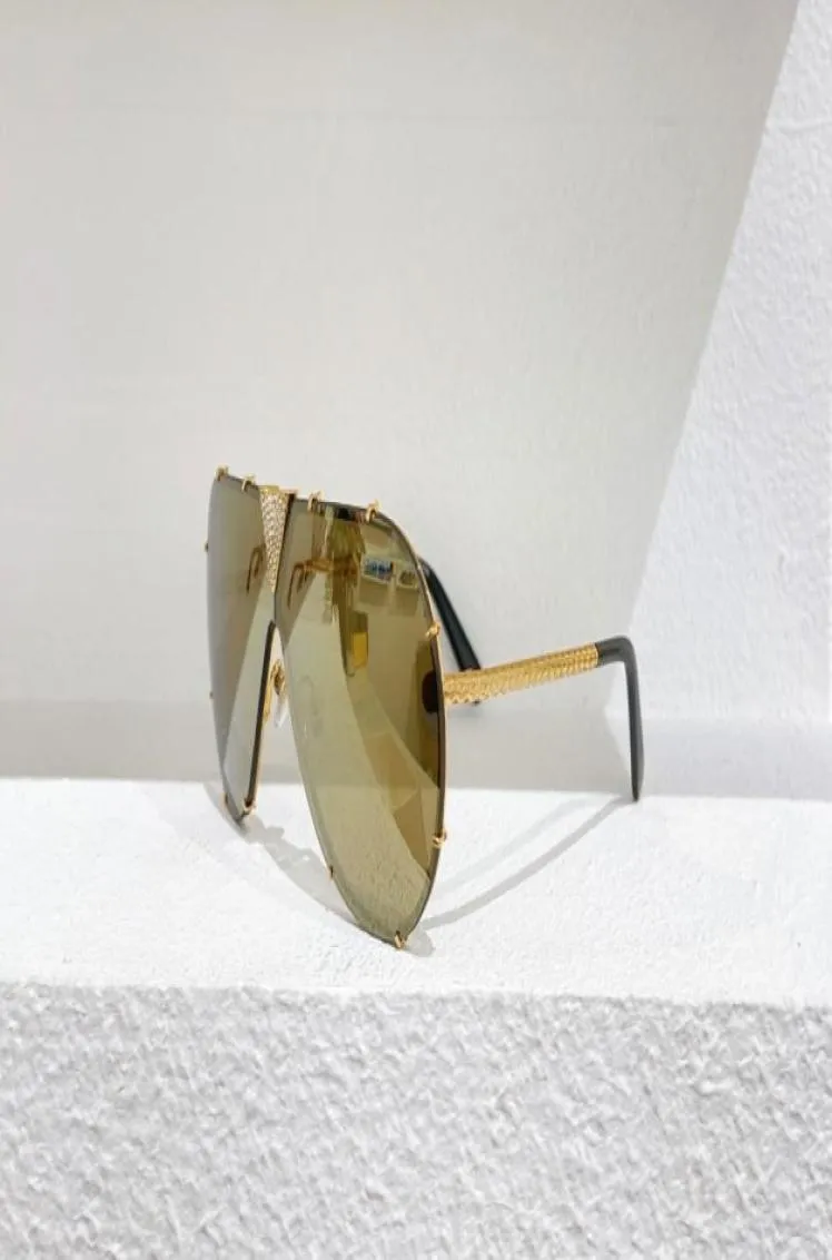 Stones Pilot Sunglasses for Men Gold Metal Frame Golden Mirror Lens Sunnies Eyewear Accessories Fashion Glasses Sonnenbrille uv4002287046