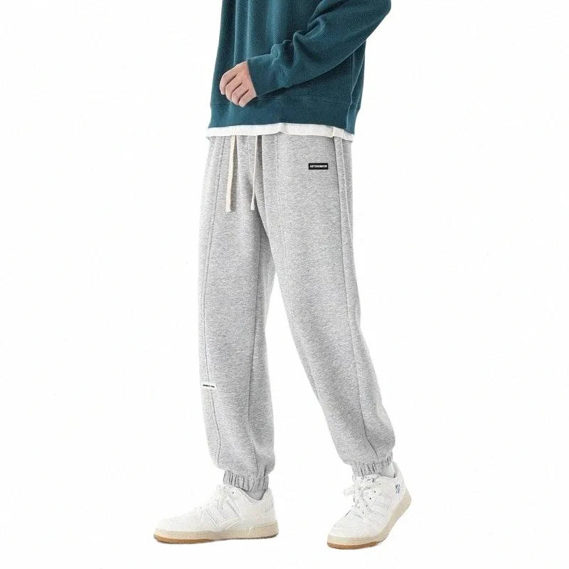 tfetters varumärke casual sweatpants mans 2024 våren ny fi baggy grå casual byxor för män moti gym fotled längd byxor male y7pu#