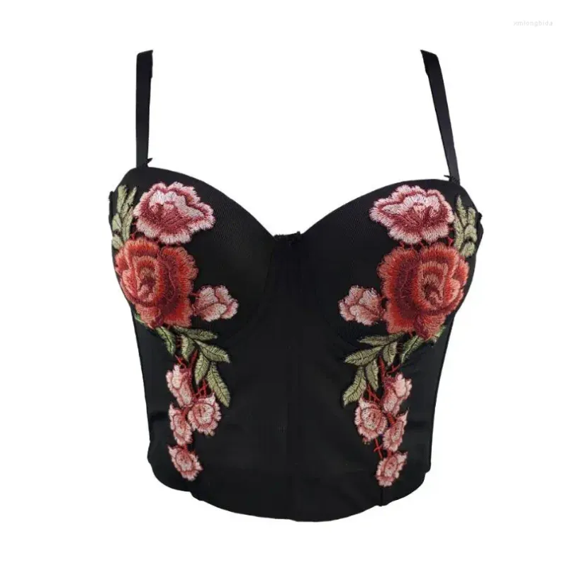 embroidered bustier top