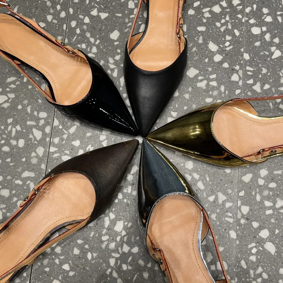 Elegant Pointed Toe Leather Flats Comfortable Womens Work Shoes