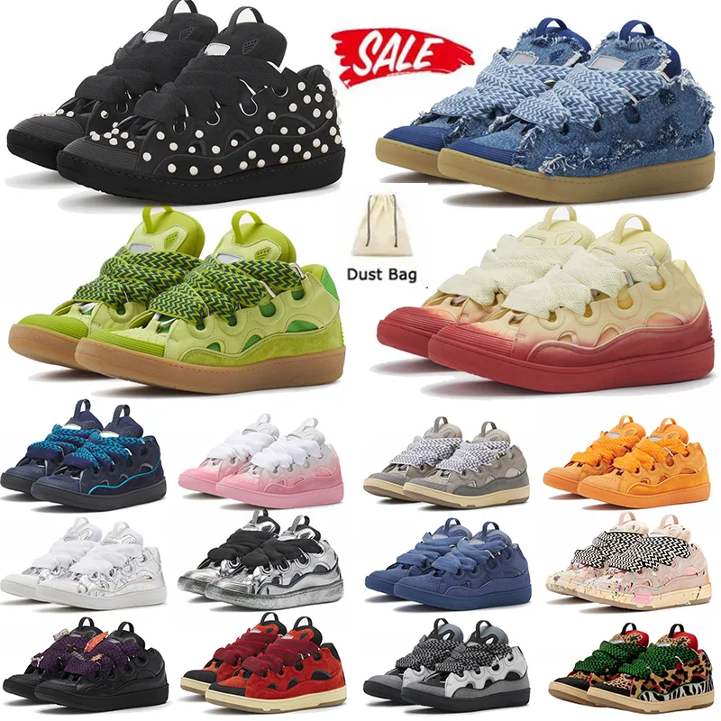 Mode Lavins Curb Casual Designer Schuhe Luxus Leder Kleid Sneakers Paris Männer Frauen Leopard Schnürung Außergewöhnliche Trainer Gummi Nappa Lavina Trainer