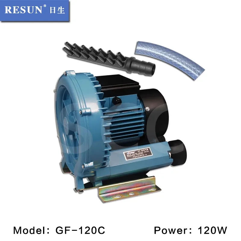 الملحقات 120W 190L/MIN RESUN GF120C GF120C Aquarium Fish Aquaculture Blower Fish Fish Abert Whirlpool Aerator