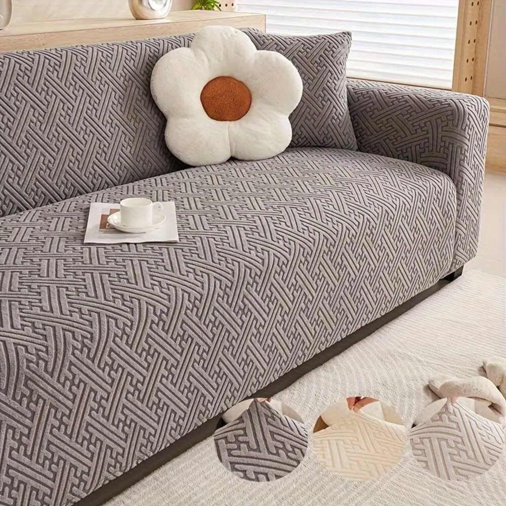 1PC Jacquard All-Season Universal Elastic Sofa Slipcover Anti-Slip Hine Washable Anti-Cat Scratch Couch Cove Bedroom Living Room Office Homeに適しています