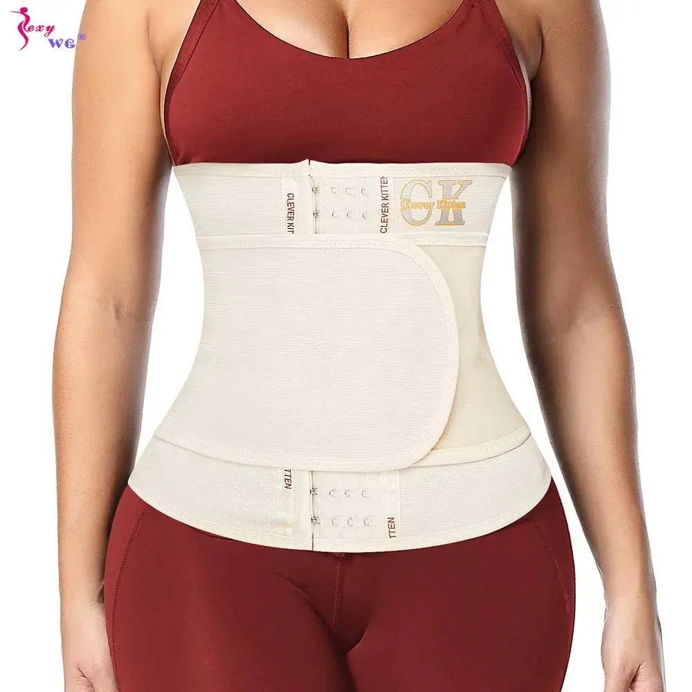 Sexywg cintura estagiário cinto de cintura de gordura de gordura de gordura plana Sauna Banda de sweat sweat gym gym fitness wire weight waist cister 240313