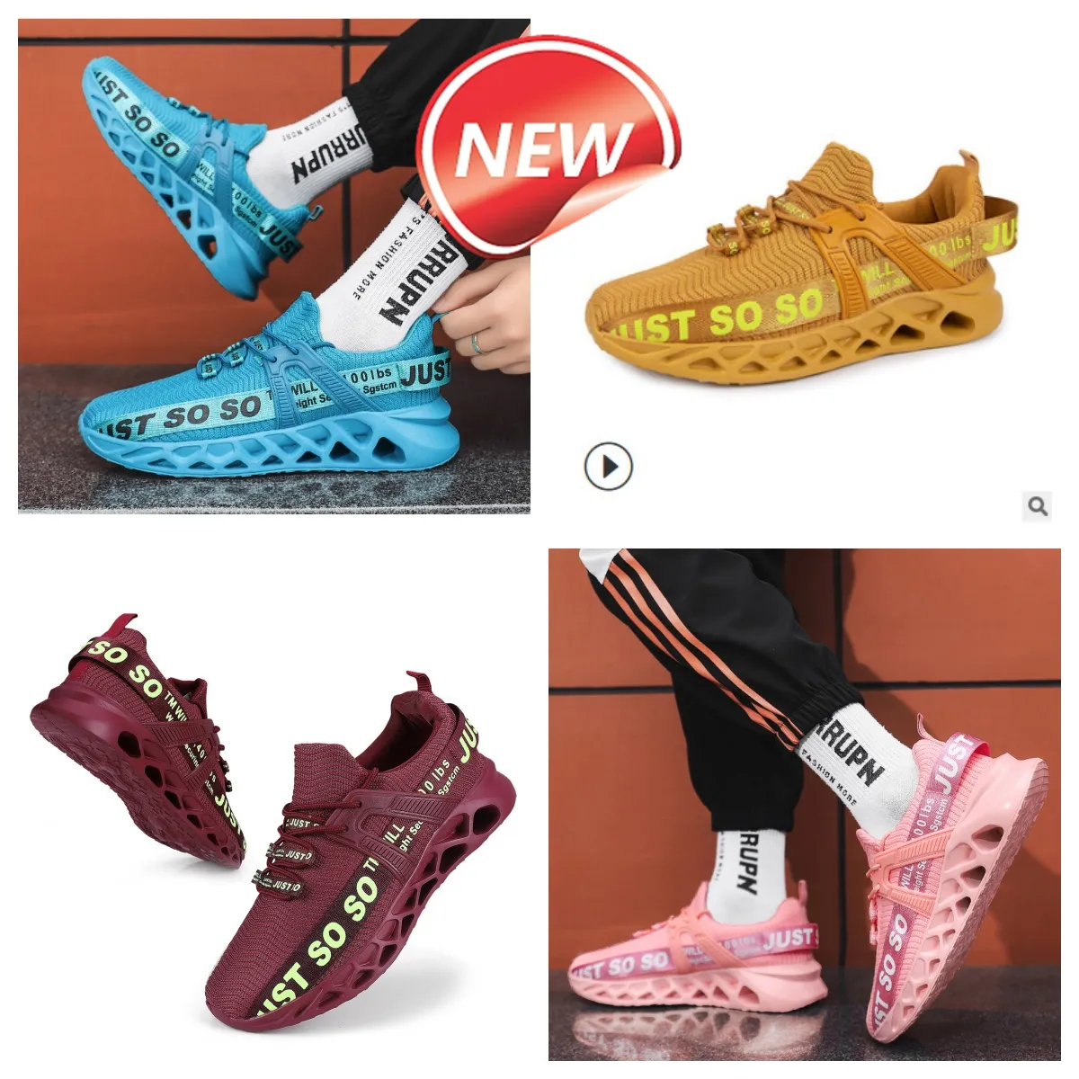 Erkekler Düzenli Ayakkabı Büyük Boyutlu Spor Ayakkabıları Koşu Ayakkabıları Renkli Gai Renkli Hafif Boş Zaman Yeni Varış Sevimli Güzel Şeker Renk 35-48 Eur