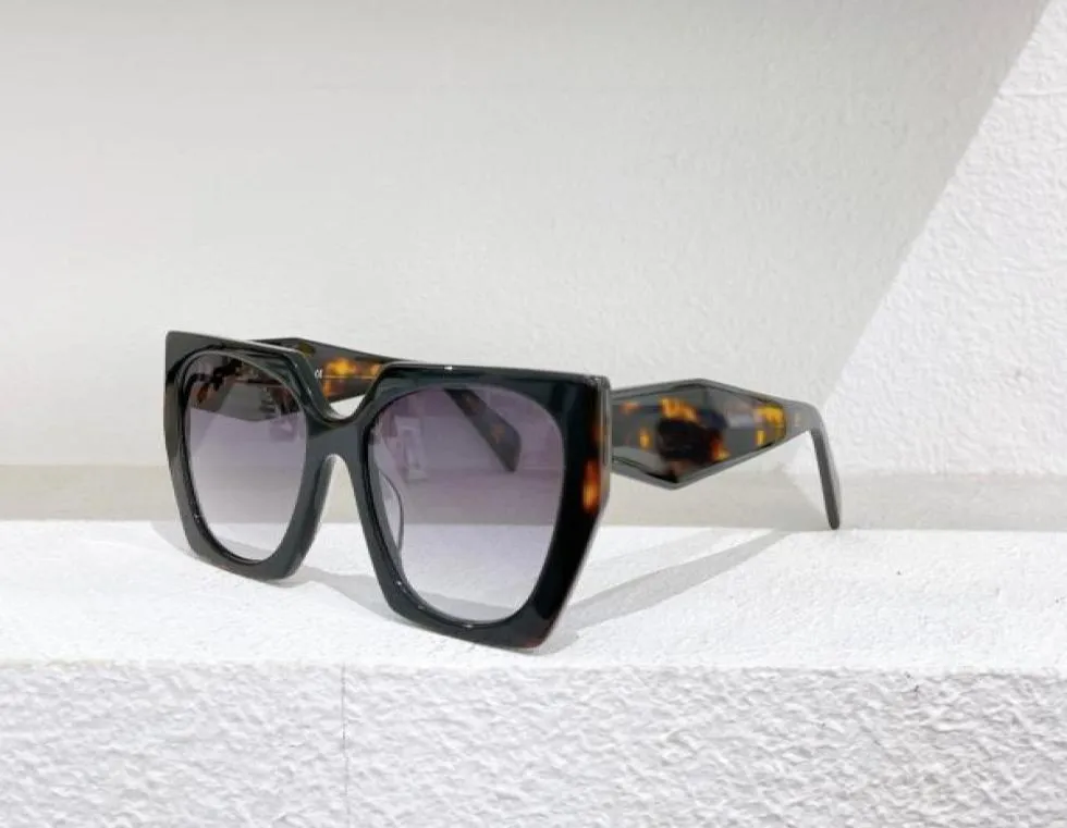 Polygon Shape Cateye Sunglasses Black Havana Gray Bradient Lenses Women Fashion Sun Glasses Occhiali da Sole UV400 Protection مع 1570411