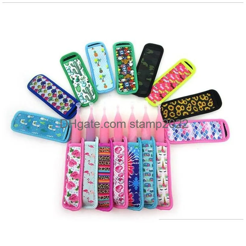 Party Favor Ice Cream Insator Sleeves Herbruikbare Zer Pop Houders Antizing Mti Patroon Bar Tas Voor Kinderen Drop Delivery Home Garden Festi Dhkja