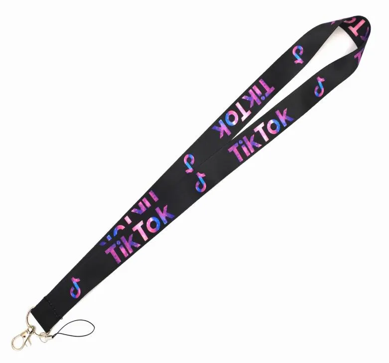 Sangles de téléphone portable Charms 100PCS dessin animé TikTok Porte-clés garçon fille amour Lanyard Neck Key Strap pour clés de téléphone Badge de carte d'identité Mobil6693309