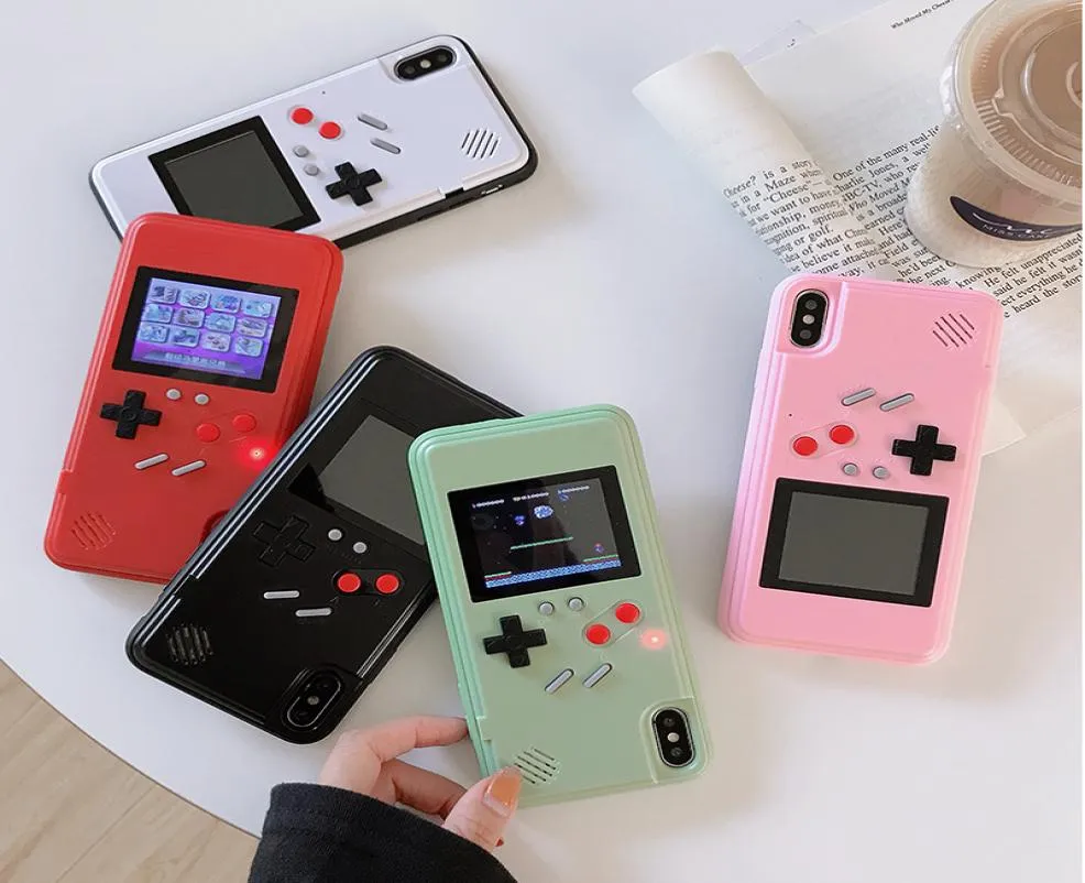 Retro Gaming Case för iPhone 11 Pro XS 10 Max XR 7 8 Plus Color Display Gameboy Phone Case1987061