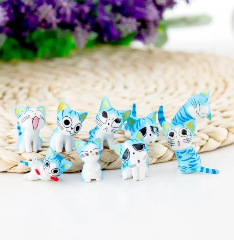 Mini Cat Fairy Garden Miniatures حديقة الزخرفة الزخرفة الدقيقة المناظر الطبيعية البونساي راتنجات التمييز الراتنجات اللطيفة القطة 7284774