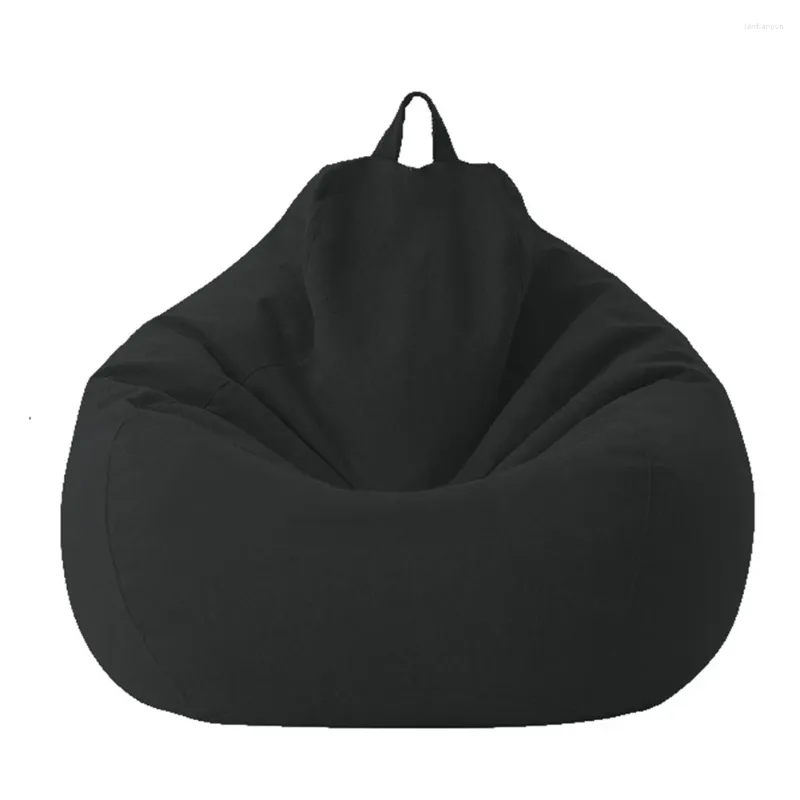 Housses de chaise 100x120cm accessoires lavables fermeture éclair sans remplissage extérieur intérieur solide anti-poussière pouf housse de canapé jeu coton lin