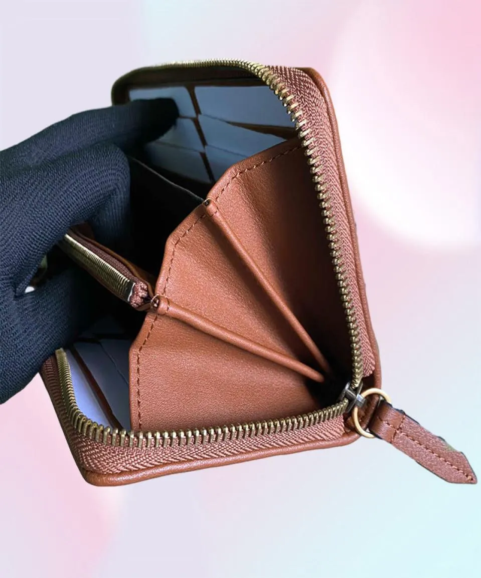 Designer Top Qualität Bambus ZIPPY WALLET Echtes Leder Kreditkartentasche Mode schwarz rosa Dame lang pures1420214