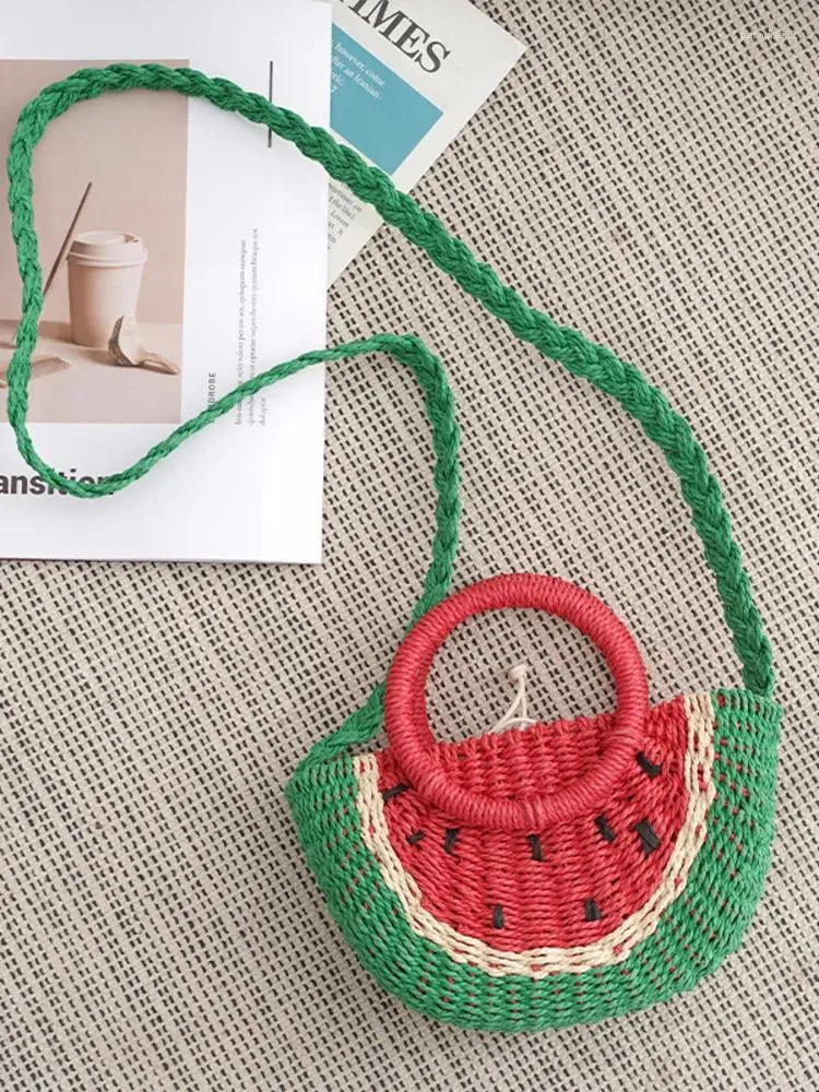 Summer Rattan Watermelon Waist Bag Handwoven Straw Crossbody Beach Bag For Women From Paradise11 25.4 DHgate.Com