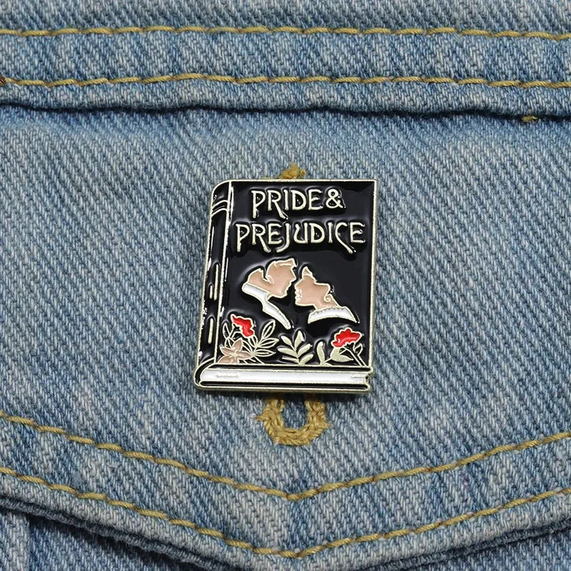 Stolz und Vorurteil Buch Emaille Pins Romantische Geschichte Film Broschen Revers Abzeichen Kreative Persönlichkeit Pin Zubehör Geschenk für Fans