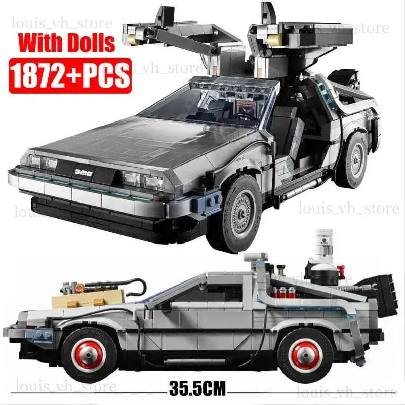 Blokken 2024 Nieuwe Back to the Future Time Machine Compatible 10300 Bouwstenen Technische auto Bakstenen Construeer Speelgoed Geschenken Spot Goods T240325