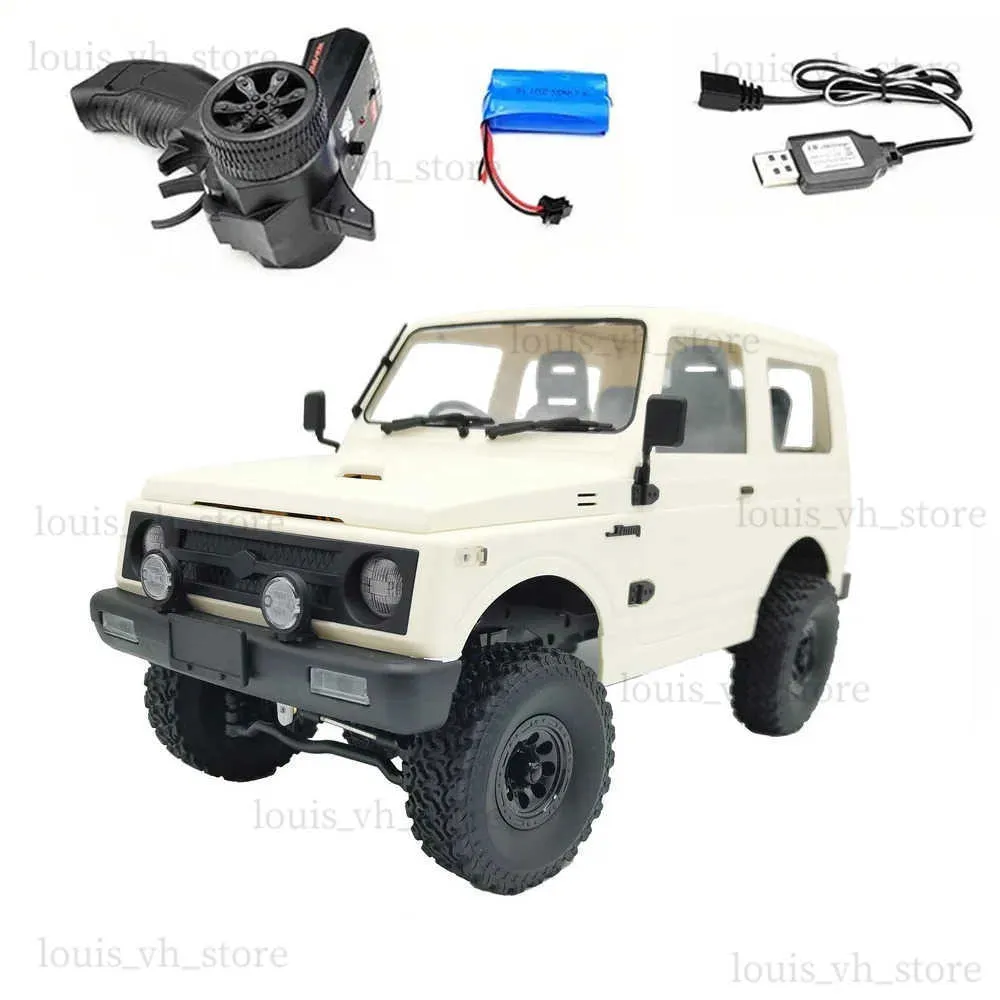 Electric/RC Car WPL 1/10 C74 Suzuki Jimny Control Control Car 4WD Off Road Climbing Car 2.4g كامل RC للبالغين والأطفال T240325