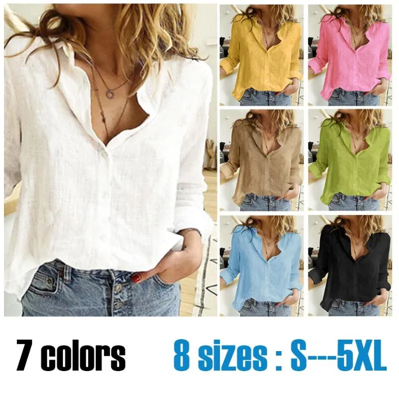 Actieve shirts Leisure White Yellow Button Rapel Cardigan Top dame losse lange mouw oversized shirt dames blouses herfst blusas mujer