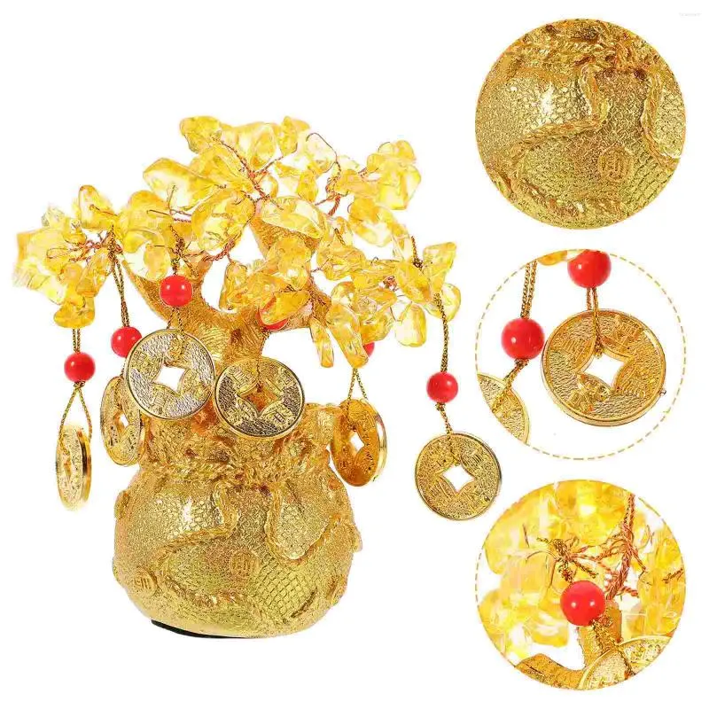 Figurki dekoracyjne w stylu chiński krowia dekoracje biura czakra drzewo dekoracje Praphy Luck Prop