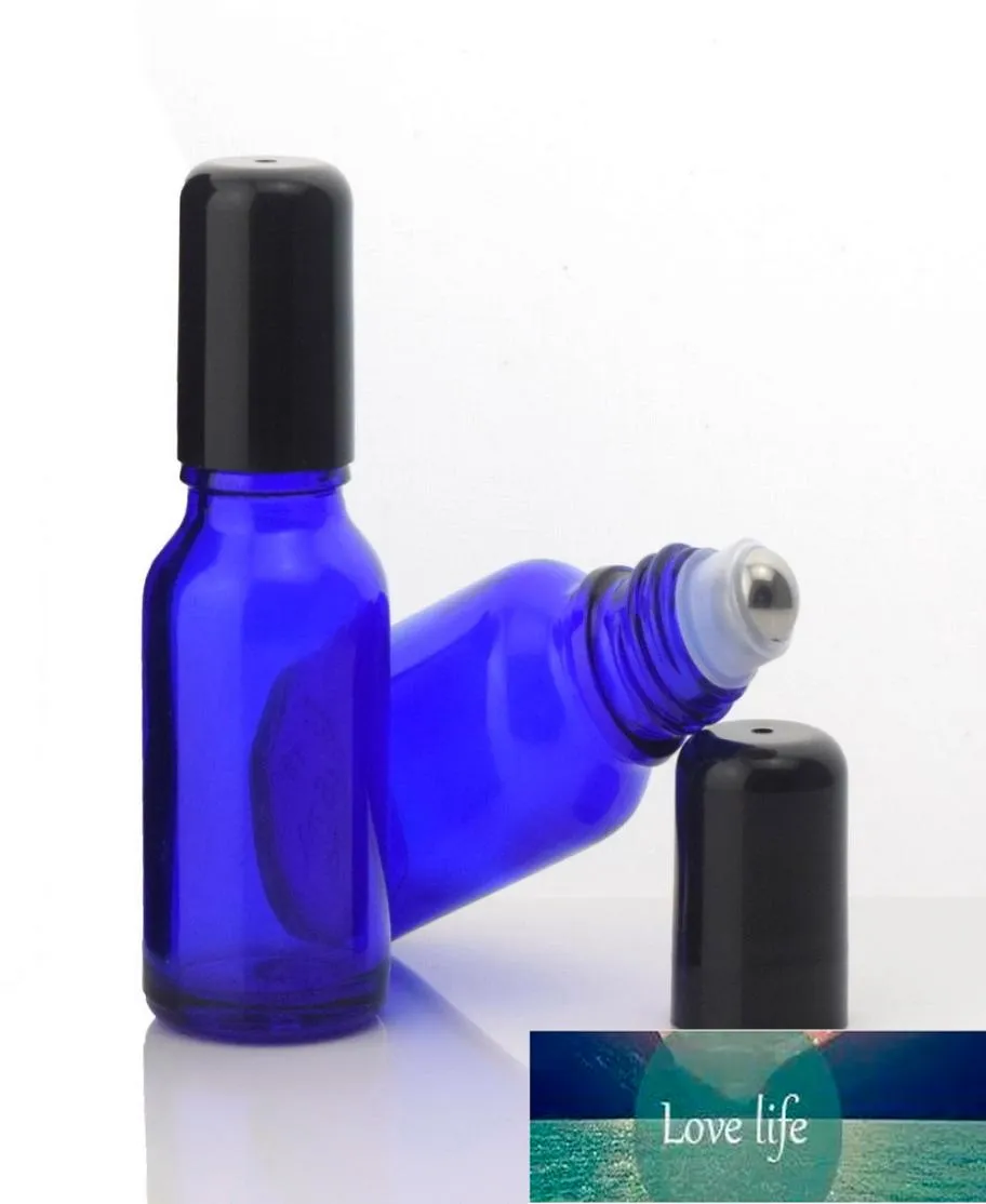 12pcs 15ml Roll On Bottles For Essential Oils Empty Blue Glass Perfume With Stainless Steel Roller Ball Lip Gloss Packaging9358616