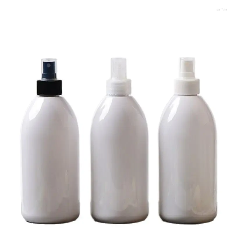 Storage Bottles 10 Pieces White Plastic Bottle Empty PET 500 ML Cosmetic Refillable Packaging Container Mist Spray For Hair Spraying