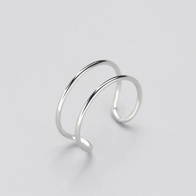 Cluster Rings Personality Simple Open Finger Lines For Women Fashion Jewelry Gifts 2024 Arrivals