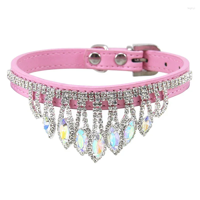 Hundhalsar Gem Rhinestone Pet Collar Cat Products Personliga valptillbehör Tillbehör Designer