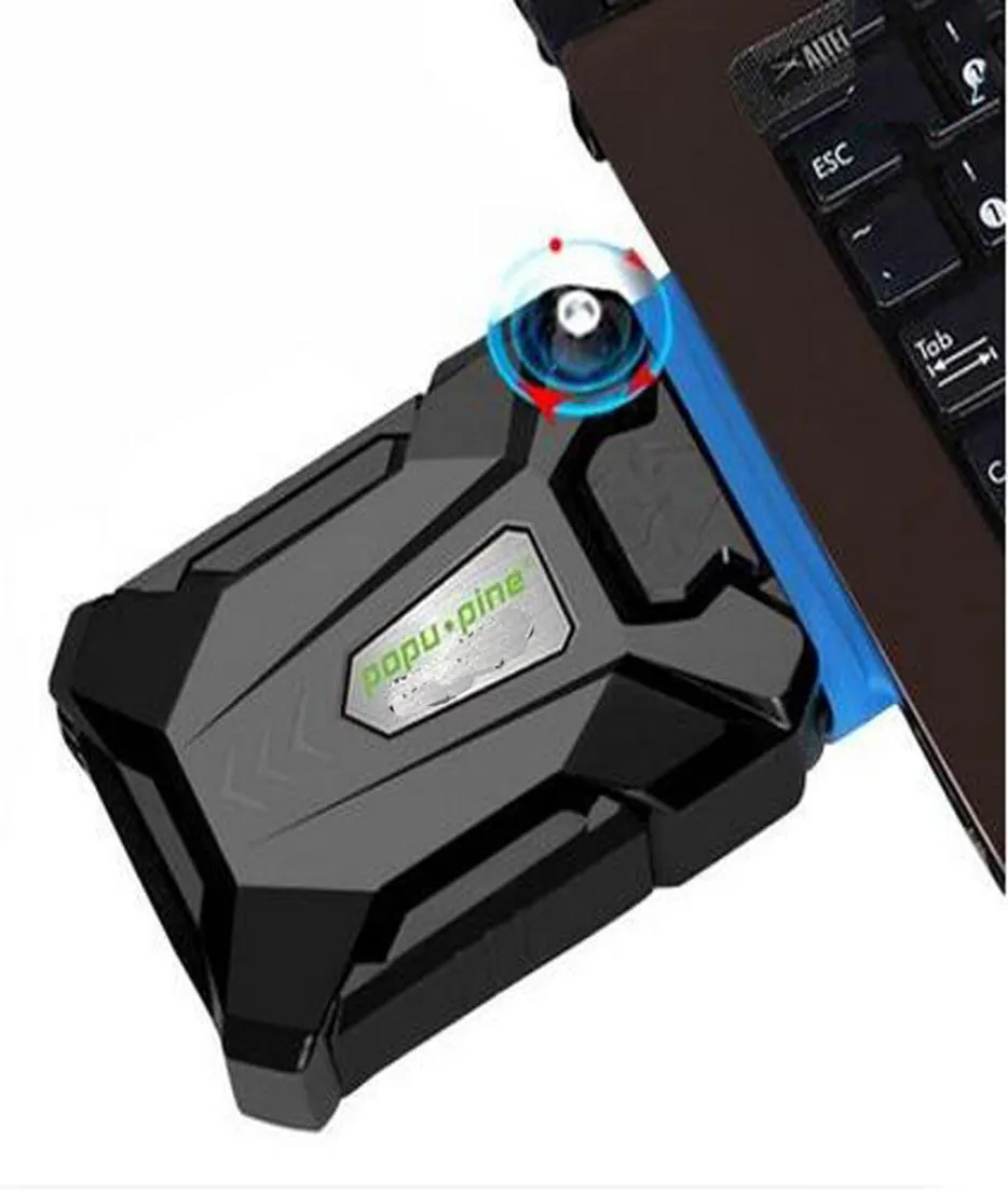 Coolcold Laptop portatile USB Ventola di raffreddamento Dispositivo di raffreddamento dell'aria Velocità regolabile Troll di ghiaccio 3 Controller di raffreddamento della ventola per notebook ad alte prestazioni2937291