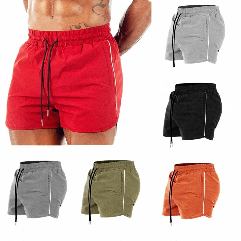 2024 verão novo masculino ginásio jogging exercício shorts esportes masculinos fitn secagem rápida cor pura correndo praia shorts y0sa #