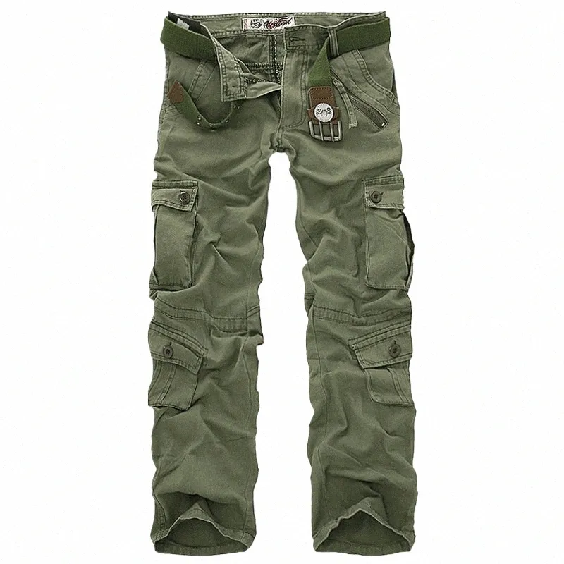 nuovi pantaloni cargo di marca da uomo pantaloni dritti militari da uomo casual Cott Camo pantaloni multi-tasca uomo pantaloni da jogging Hip Hop Lg Trouers N0dr #