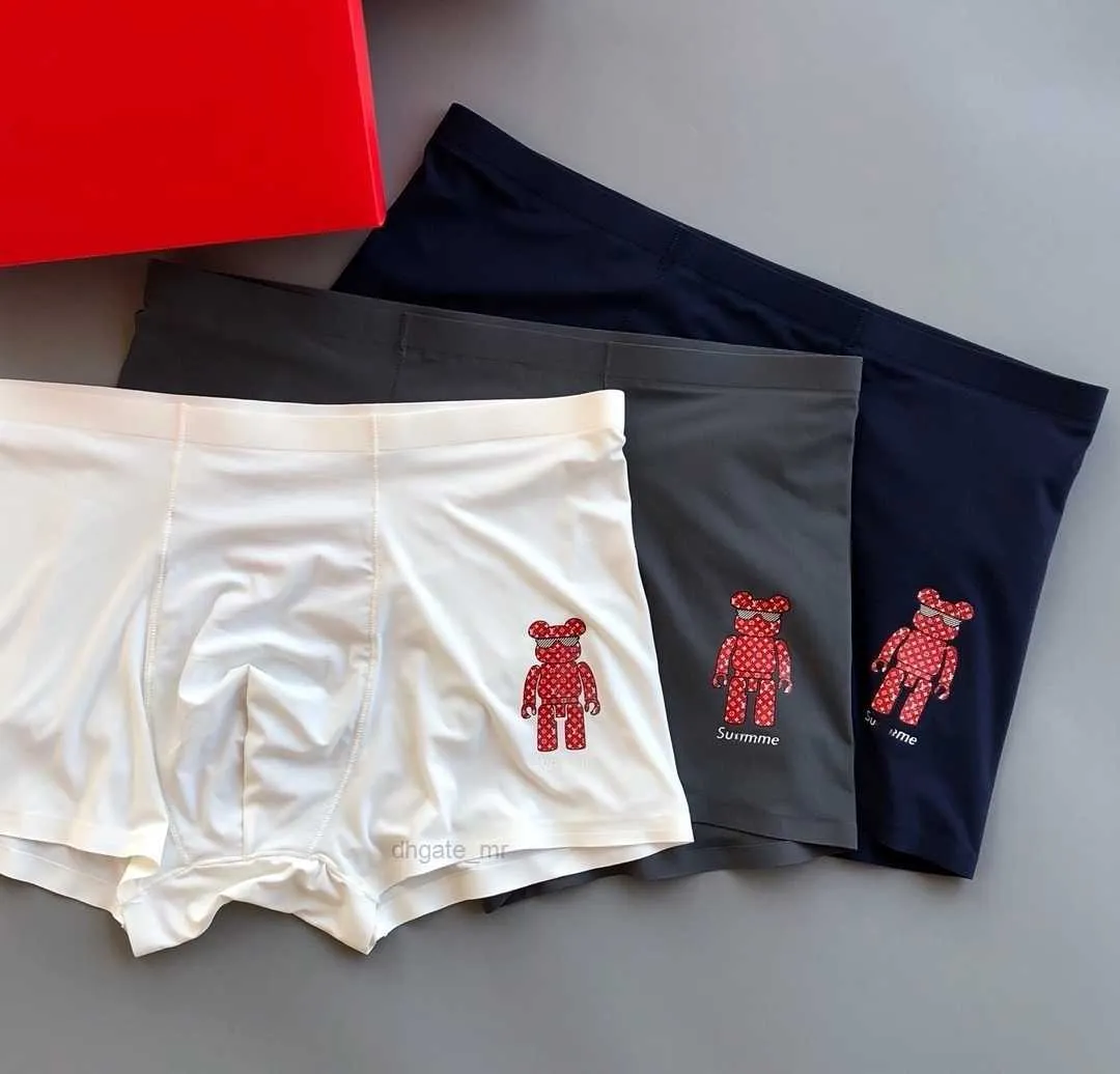 Sous-vêtements pour hommes de créateurs Caleçons doux lettre V et SP co-marqués Pantalons courts confortables DisponibleUne boîte de trois pièces Taille L-XXXL Boxers