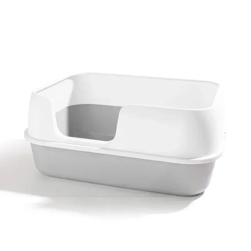 Boxes Minimalist Large Litter Box for Cats, Spacious Space and Splashproof Potty Toilet for Pets, Ecofriendly Plastic Easy to Clean