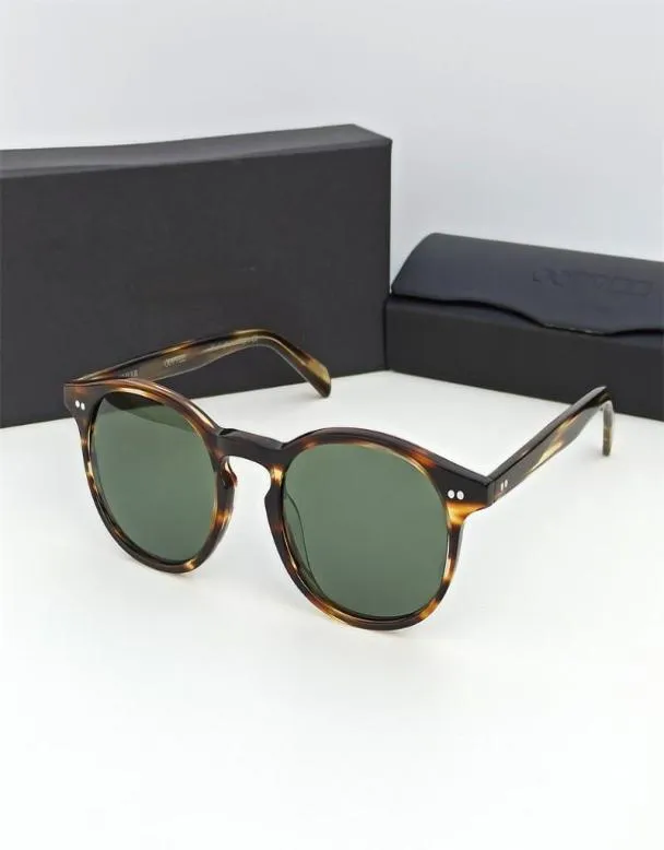 Solglasögon Oliver Brand Vintage Polaroid för män Kvinnor OV5241 Rund Retro Sun Glasses Masculino7159501