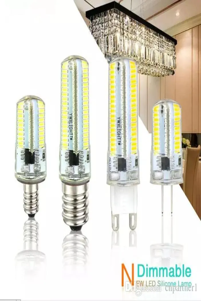 Lumière Led G9 G4, ampoule Led E12 E17 E11 E14, lampes à intensité variable, ampoules de projecteur, corps en silicone pour lustres 1711801