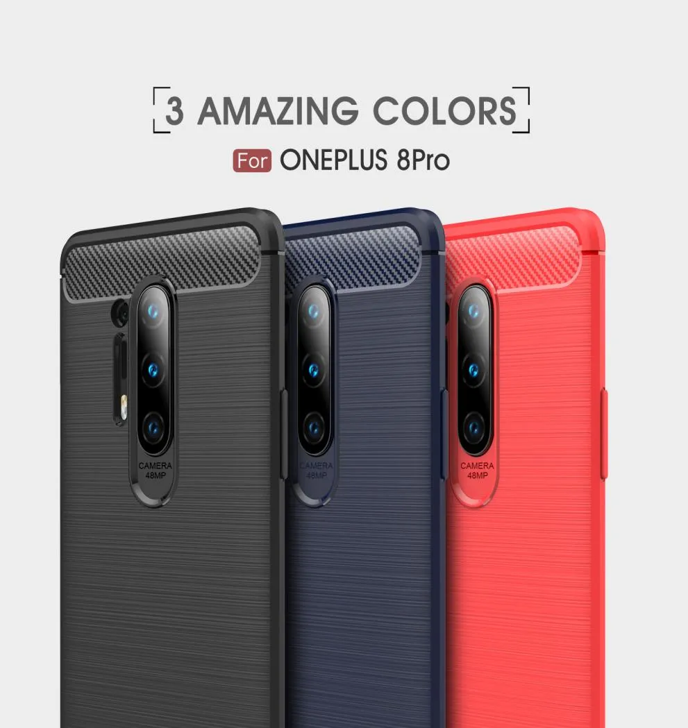 Brushed Carbon Fiber Soft Flexiable Case For OnePlus 8 Pro One plus Nord N100 N10 8T 7T Pro 7 6T 6 5T 53938441