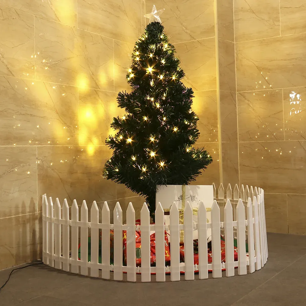 Gates 30st White Fence Christmas Xmas Tree Wedding Party Decoration Miniature Indoor Garden Border Grass Lawn Edge Fence Garden