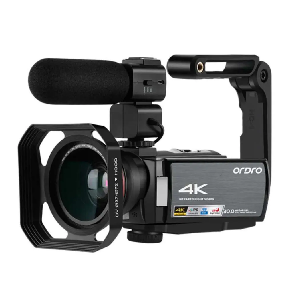 ORDRO AE8 4K-Handcamcorder mit langer Standby-Zeit, IR-Nachtsicht und professioneller Videokamera für hochwertige Aufnahmen und Fotografie