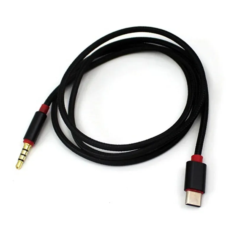 Adaptador de cabo de áudio AUX do homem a 3,5 mm para 3,5 mm Adaptador USB C Tipo-C a 3,5 mm AUX Audio Earphone Jack para LETV LE 2 ProFor USB C a 3,5 mm Adaptador de áudio